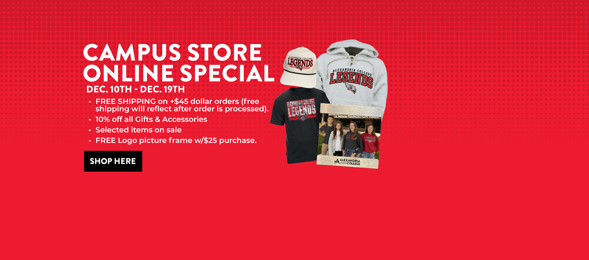 Banner: Campus Store Online Special